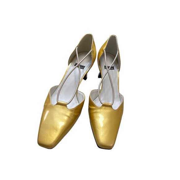 Stuart Weitzman Shoes - Stuart Weitzman women’s yellow leather heels shoes size 6B SKU 3814